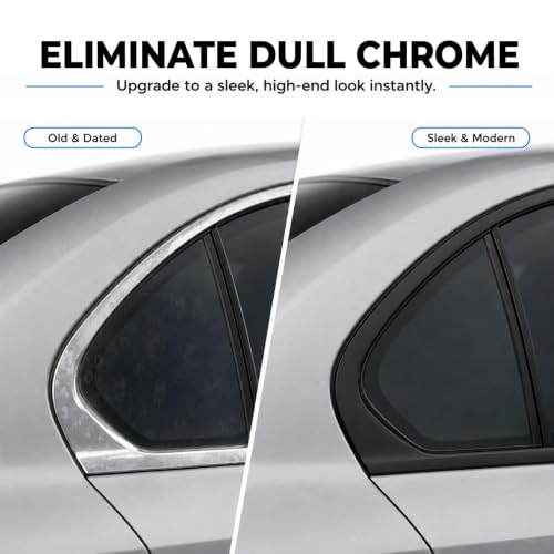 Image of RockRose 2026 Matte Black Vinyl Wrap for Cars 2 in x 30FT - Chrome Delete Car Wrap Vinyl Roll, Anti-Wrinkle & Air Release, for Exterior & Interior Pro Grade