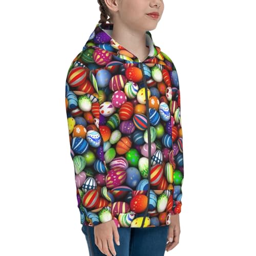 Easter Eggs2 Kid Hoodies Boys Zip Up Sweatshirts Girls Pullover with Pocket4