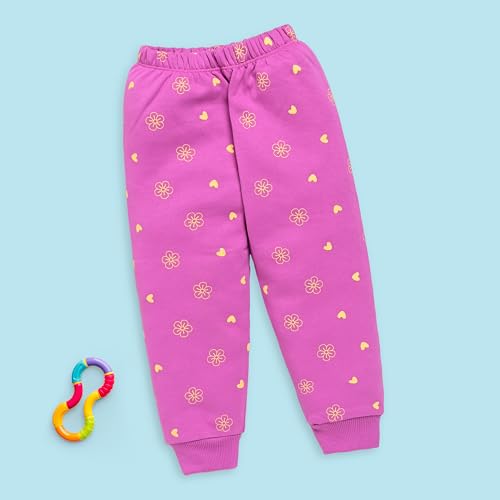 Image of LuvLap Baby Girls Full Sleeve Hooded Sweatshirt & Pyjama Set Pack of 1