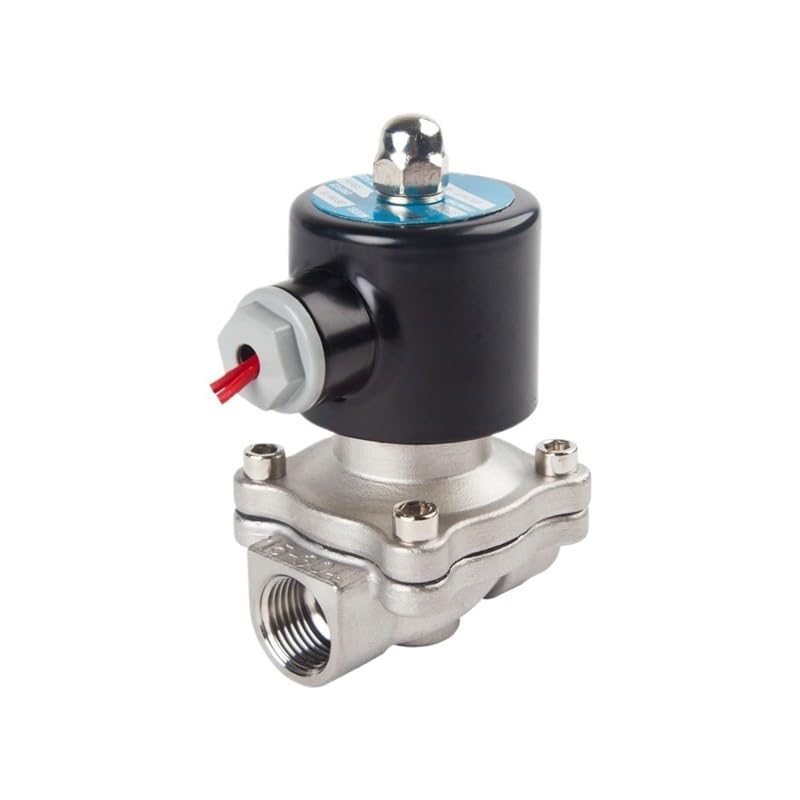 Électrovanne pneumatique normalement fermée inox 12V 3/8 pour tuyauterie eau air