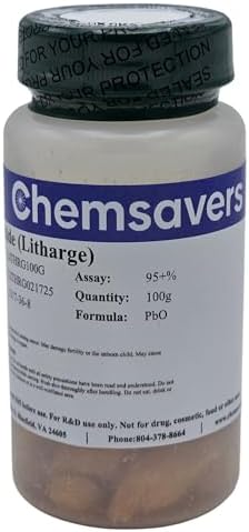 Lead Oxide (Litharge), 95+%, 100g