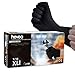 Produktbild Hevea - ultradicke Einweghandschuhe aus Nitril. Puder- und latexfrei. 1 Karton mit 100 Handschuhen.  Größe: XL (extragroß). Farbe: Schwarz