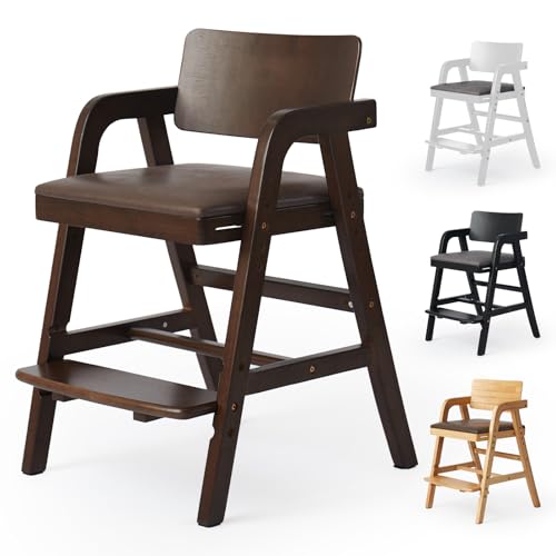 Wooden High Chair for Toddlers & Babies