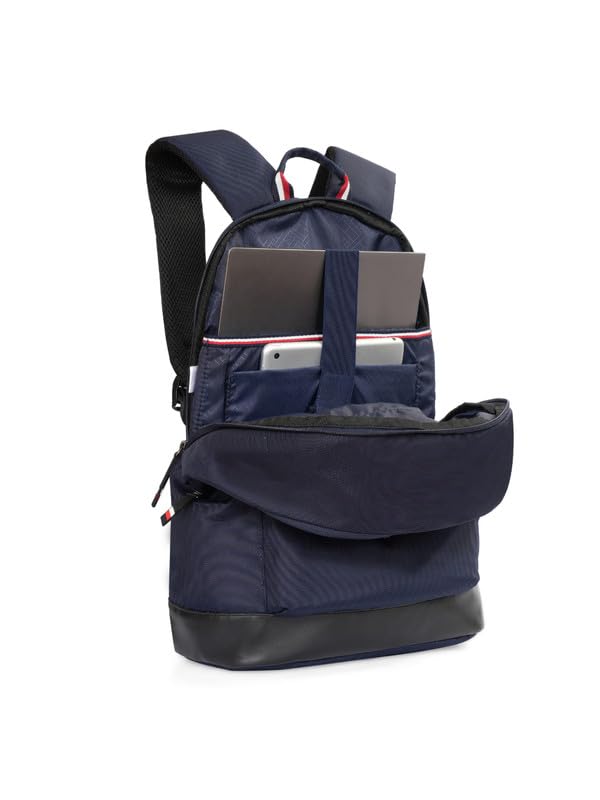 Image of Tommy Hilfiger Laptop Backpack Copter | Backpack for School, College and work | Water-Resistant | Fits 14-inch Laptop | Trolley Holder & 1-Year Warranty | 20L Capacity