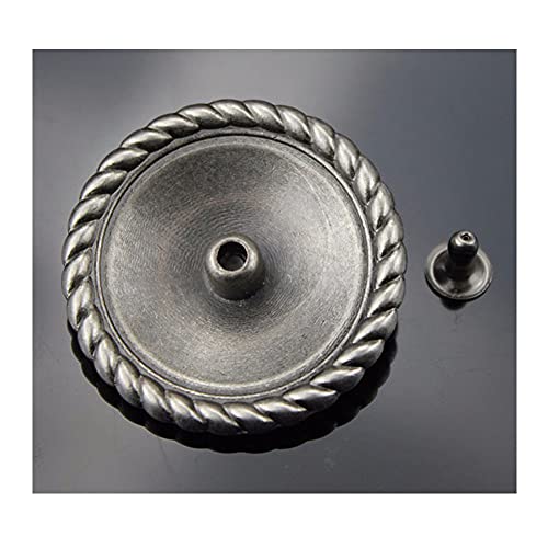 Duolai 20Pcs Rivet Buttons Retro Star Relief Craft Purses Leather Decoration Metal Stud Back Rivet Snaps Diy Luggage Shoes Hat Creative Crafts Product Accessories Set #TOP2