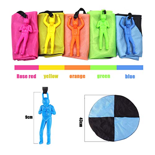 Fallschirm Spielzeug Kinder Fallschirmspringer Spielzeug, 5 Stück Fallschirmspielzeuge Kinder Hand Werfen Fallschirm… – Bild 3