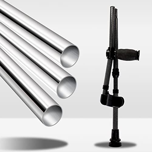 Muletas de antebrazo Plegables de Aluminio para Adultos (x2 Unidades), muletas ergonómicas de Altura Ajustable para Caminar, con amortiguadores y Bolsa de Almacenamiento (Negro)