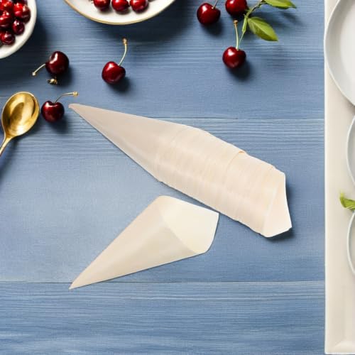 Conos de madera para aperitivos con acabado rustico premium para eventos 8
