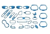 Toworldit 31pcs/Set ABS Full Interior Center Console Dashboard Cover Decoration Kit Trim Sticker Compatible with Jeep Renegade 2015-2020 (Light Blue)