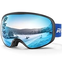 RIOROO Kids Ski Goggles- Skiing Goggles Kids 3-14 Years Compatible with OTG Over Helmet for Boys Girls, Anti-fog 100% UV Protection, Anti-glare Ski Goggles, for Skiing Snowboarding other Winter Sports