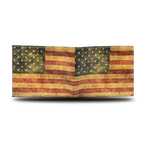 United Streets Of Art MW-PN01 American Flag Wallet - Bifold Trifold Artisan Leather Wallets thumb #2