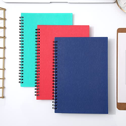3 Pack A5 Spiral Notebook Journal Spiral Bound Notebook 5 X 7 Plastic Hardcover Small Spiral Notebook College Ruled Professional Work Notebooks Note Taking Notebook For School #TOP2
