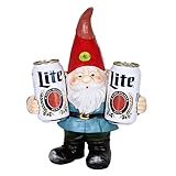 EJWCIG Funny Garden Gnomes Statues Drunk Peeing Naughty Inappropriate Yard Lawn Gnomes Outdoor Decorations Patio Decor (Beer)