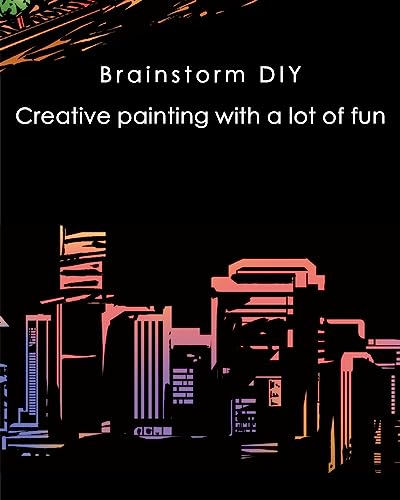 BESTING Kits de arte em papel de raspar para adultos, pintura de arranhões, 4 peças, 40,6 cm x 28,4