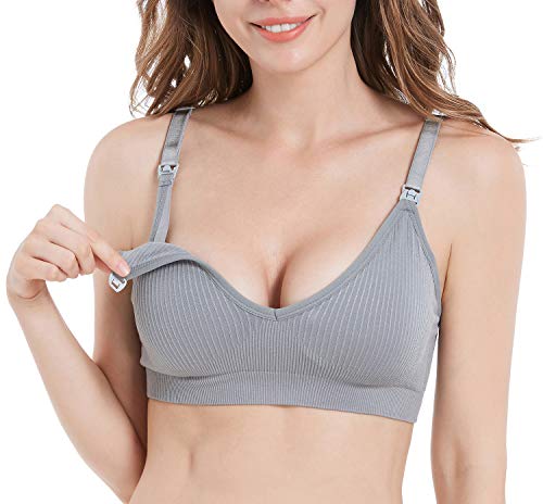 Suekaphin Nursing Bra 5pack Wireless V Neck Maternity Nursing Bra Bralette Low Cut Sleeping Breastfeeding with Extenders3