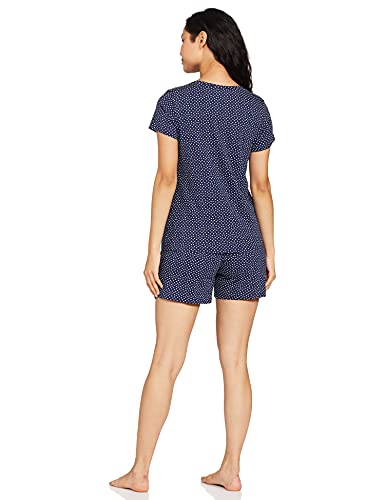 Image of Amazon Brand - Symbol Women's Cotton Regular Fit T-Shirt and Shorts Night Suit (Night Wear | Co-ord Set | Lounge Wear Set) (Available in Plus Sizes)