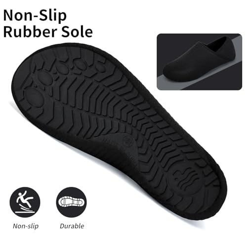 WateLves Womens & Mens Lightweight Cozy Faux Furry House Slippers - Rubber Sole Slip On Sock Shoes - Foldable Travel Slippers - Indoor & Outdoor4