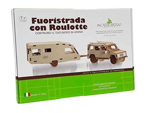 Fuoristrada con roulotte artigianale da assemblare...