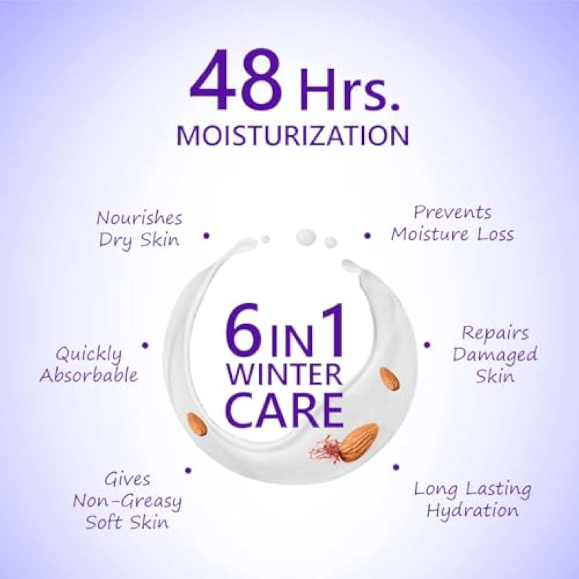 Almond, Milk and Saffron Herbal Moisturizing Body Lotion, 450ml