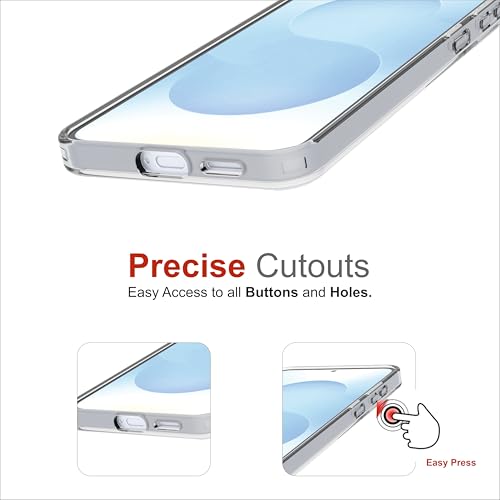 Image of Case for Samsung Galaxy S25 Plus with Mag-Safe, [Anti-Yellowing Technology] [Military Grade Drop Protection] Shockproof Slim Hybrid Phone Case for Samsung Galaxy S25 Plus 5G - Steel Grey