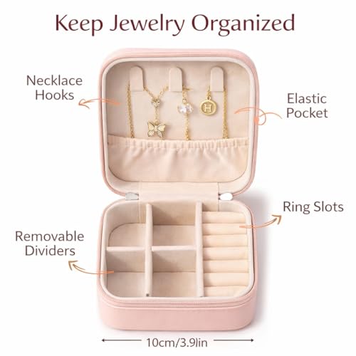 Image of Personalized Jewellery Organizer Case for Women | Custom Name Travel Jewelry Box with Ring, Earring & Necklace Storage | Compact, Elegant Gift for Girls & Women (Cute Propose)
