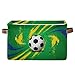 TropicalLife OOWOW - Cesta de almacenamiento para deportes, fútbol, fútbol, pintura artística, cubo plegable, caja de almacenamiento de tela con asas, para habitación de niños, armario, dormitorio