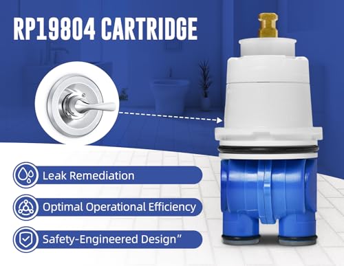 Image of RP19804 Shower Cartridge Compatible with Delta 1300 /1400 Series Single Handle Tub Bathtub Shower Faucet Replacement for Delta Monitor Cartridge Repair Plumbing Parts