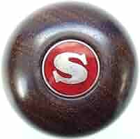 得価，限定SALE シフトノブ【STPマーク】当時物レア！ 高級ウッド 8mm×1.25 本体サイズ約6×4.4cm 未使用品 旧車 昭和レトロ ③　 　 #0673/19