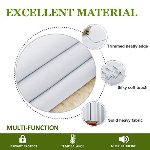 NICETOWN Blackout Curtain Liners for Sheer Curtains, Cold Heat Light Noise Blocking Liners with Rings: Easy to Open & Closed, Thermal Liners for 42" Wide x 84" Long Curtains, 2 PCs, 40" x 80" - image 7
