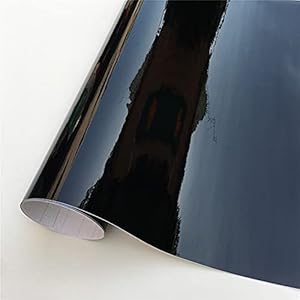 Sankuai 1 ST 300 cm* 30 cm Zwart Glossy Vinyl Film Auto Stickers Deaclas Waterdichte DIY Motorfiets Automobiles Auto…