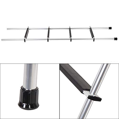 KUAFU 60'' Aluminum Bunk Ladder W/Hook and Rubber Foot Pads