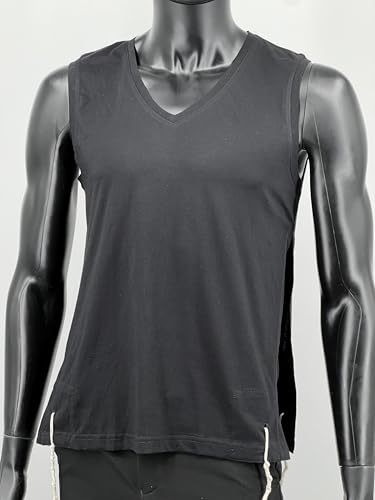 Kosher Black Adult T-Shirt Tzitzit Askenazi, Meyuchad Thin Tzitzis V-Neck,100% Cotton V-Neck Certified Made in Israel3