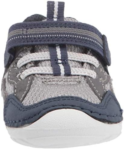 Stride Rite baby boys Soft Motion Kylo Sneaker, Navy/Gray, 4 Infant US | Image 1