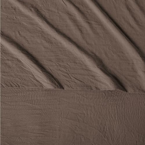 Amazon Basics Brushed Microfiber Sheet Set, Extra Soft, Breathable with Natural Texture, Machine Washable, Elastic Band, 4-Piece, Full, Brown - image 4