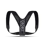 Qinshunxi Corrector de postura de clavícula ajustable de la espalda Men Woemen Back Sports Support Lumbar Corset Corset Corción de postura (Black XL) (Negro S) (N negro M)