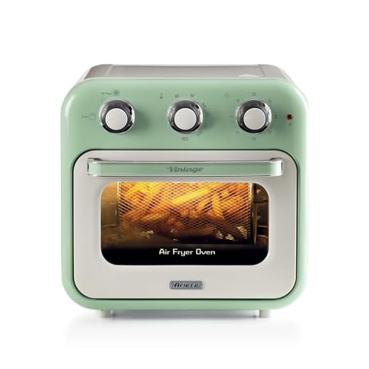 Ariete 4632 Friggitrice ad aria e forno Vintage, 1400W, 2in1, Capacità 16L, Accessori inclusi, Timer 60 minuti, Doppio vetro, Verde