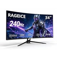 RAGEICE 34 Inch Curved Gaming Monitor 240Hz WQHD 3440x1440 RAGEICE 34 Inch Curved Gaming Monitor 240Hz WQHD 3440x1440