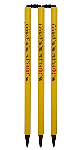 CE Cricket Stumps Set of Wickets with Bails (Standard, Yellow)