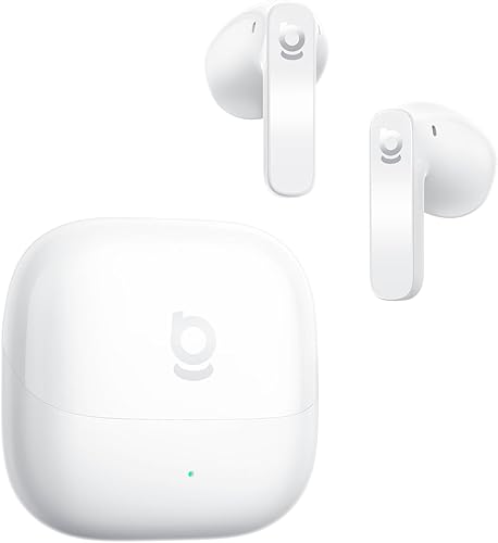 Baseus Bass BS1 NC - Auriculares inalámbricos con cancelación de ruido semi-intrauditivos con ANC híbrido adaptativo, audio de alta resolución