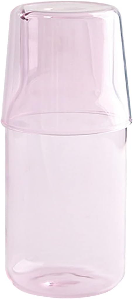 Clear Glass Bedside Night Water Carafe Tumbler Set