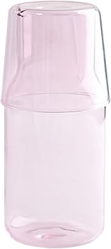 Clear Glass Bedside Night Water Carafe Tumbler Set