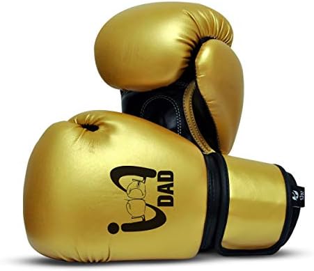 I Boxing Dad - Kids Boxing Gloves MMA Boxing Muay Thai Bag Work (Gold, 4 Oz)