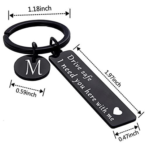 Image of drive safe keychain for him key rings for her men boyfriend