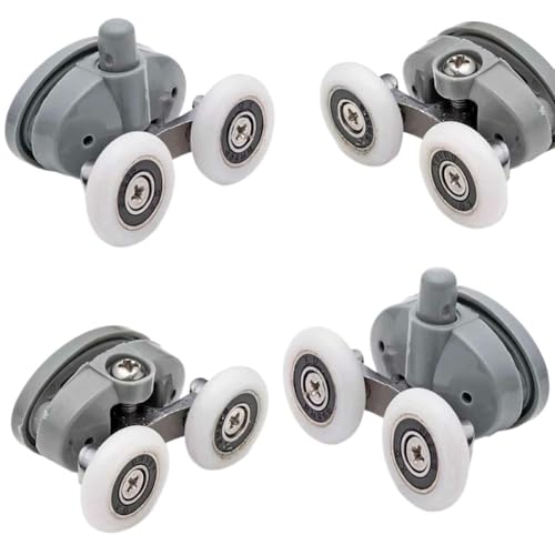 Zpengtai Rotelle Box Doccia 4 rulli/Ruote/rulli for Porta Doccia Doppia, rulli di Ricambio Superiori e Inferiori for ferramenta for mobili, for Porte scorrevoli Ricambi Box Doccia Rotelle(19mm)