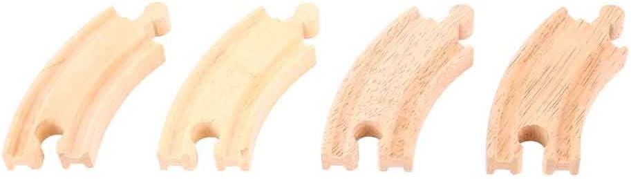 Bigjigs Rail Short Curves (Pack of 4) - Other Major Wooden Rail Brands are Compatible