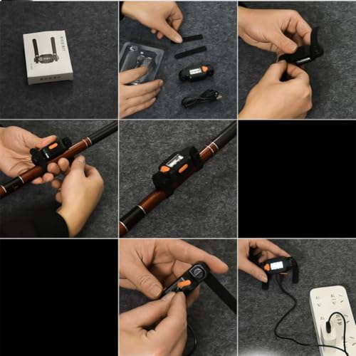Lámpara de cebo recargable con sensor de gravedad para pesca nocturna y caña de pescar ABS 5