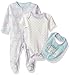 Rene Rofe Baby 3 Piece Take Me Home Set With Coverall Bodysuit and Bib Set