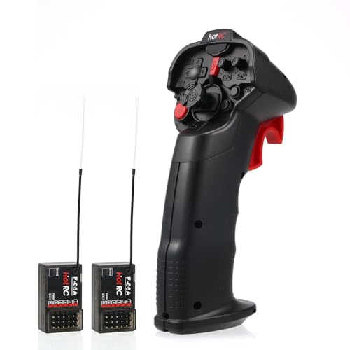 havcybin HOTRC DS-4A 2.4G 4 Channel Single Hand RC Radio Transmitter with 4CH Receiver for RC Car...