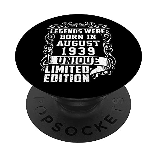 Cumpleaños Agosto 1939 Edición Limitada Regalo Legend PopSockets PopGrip Intercambiable