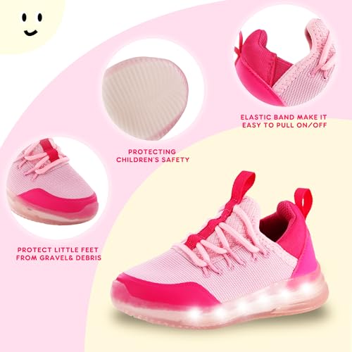 AMZZPIK Light Up Shoes for Toddlers LED Tennis Sneakers for Boys and Girls Size 5T-2C2
